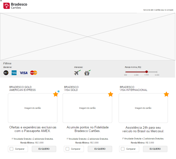 Ver mídia: Bradesco bank credit card offer